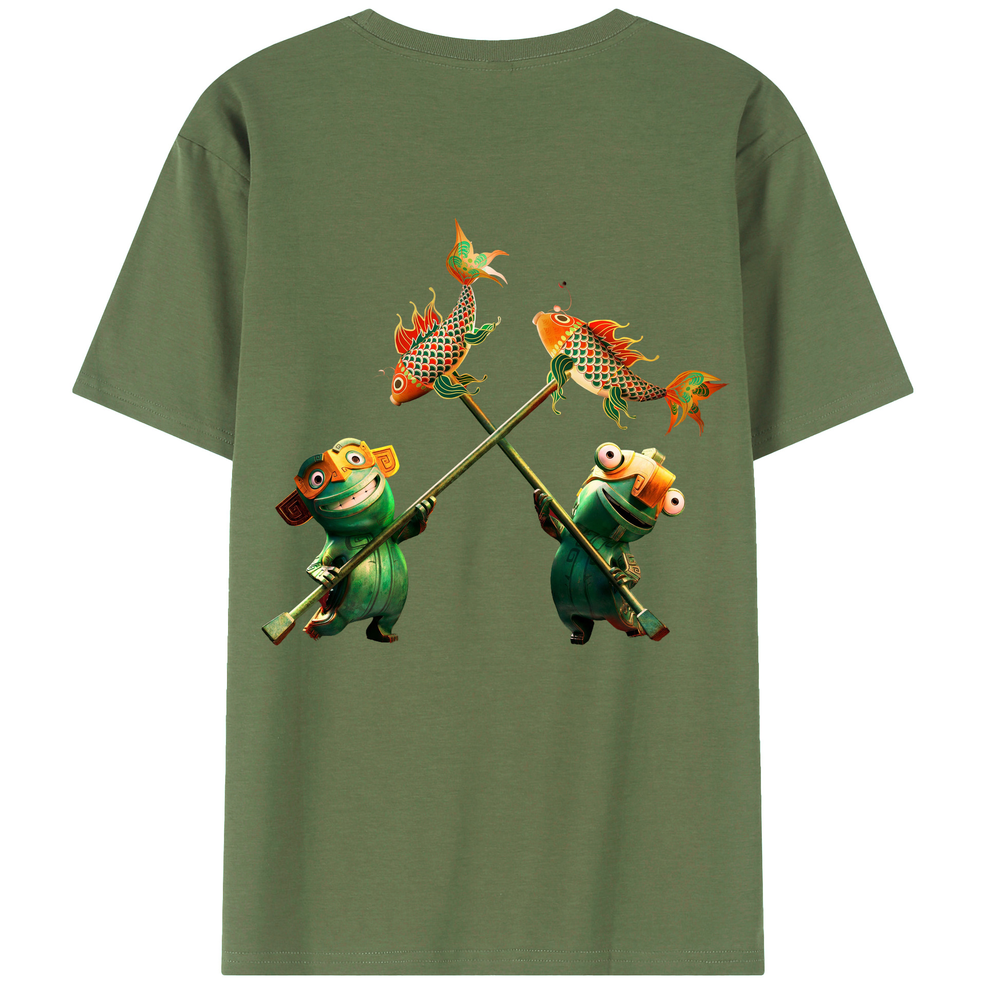（画像用） Ne Zha 2 ナタ 魔童の大暴れ 綿100％ メンズ半袖Tシャツ（バックプリント） 通気性